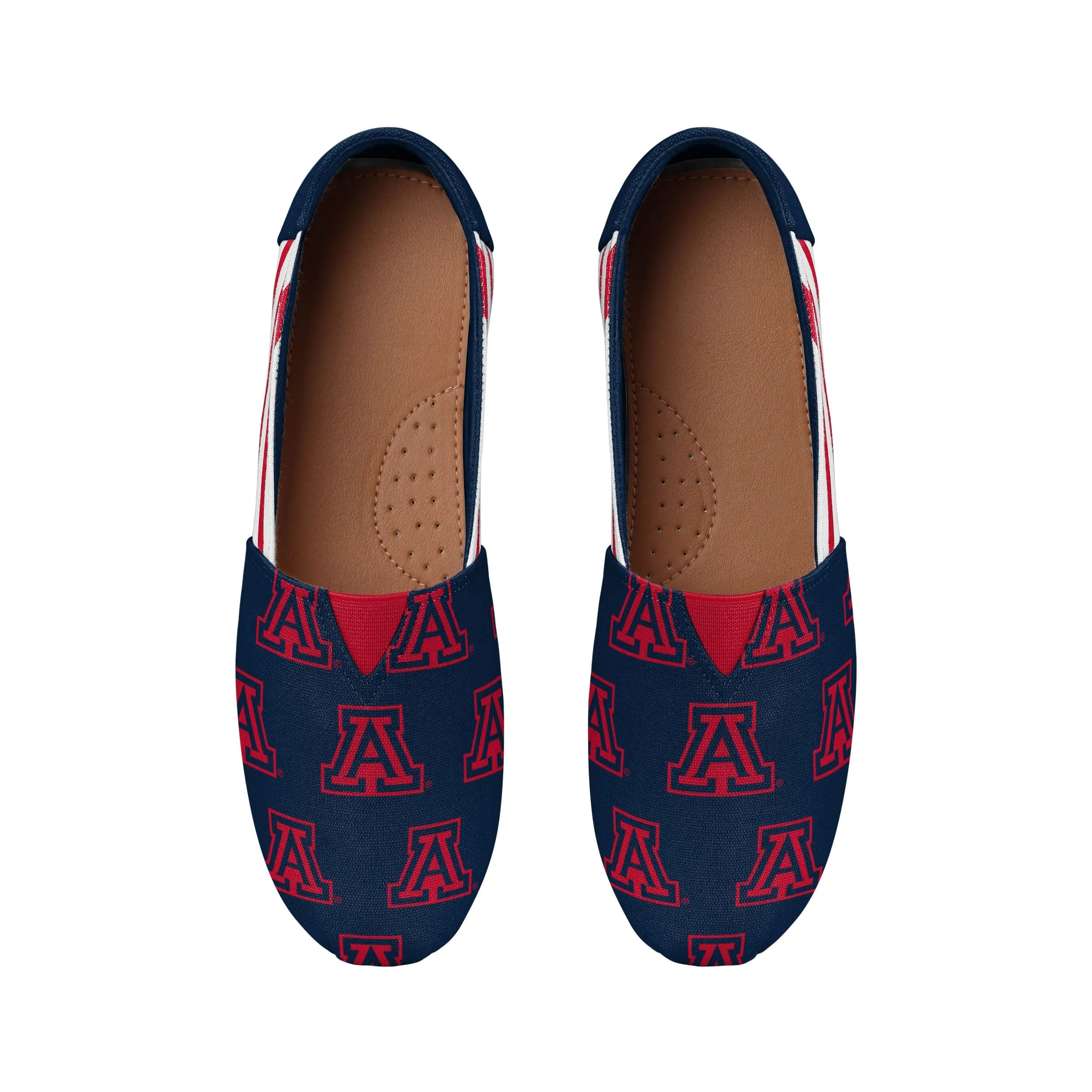 Arizona Wildcats NCAA Womens Stripe Canvas Shoes