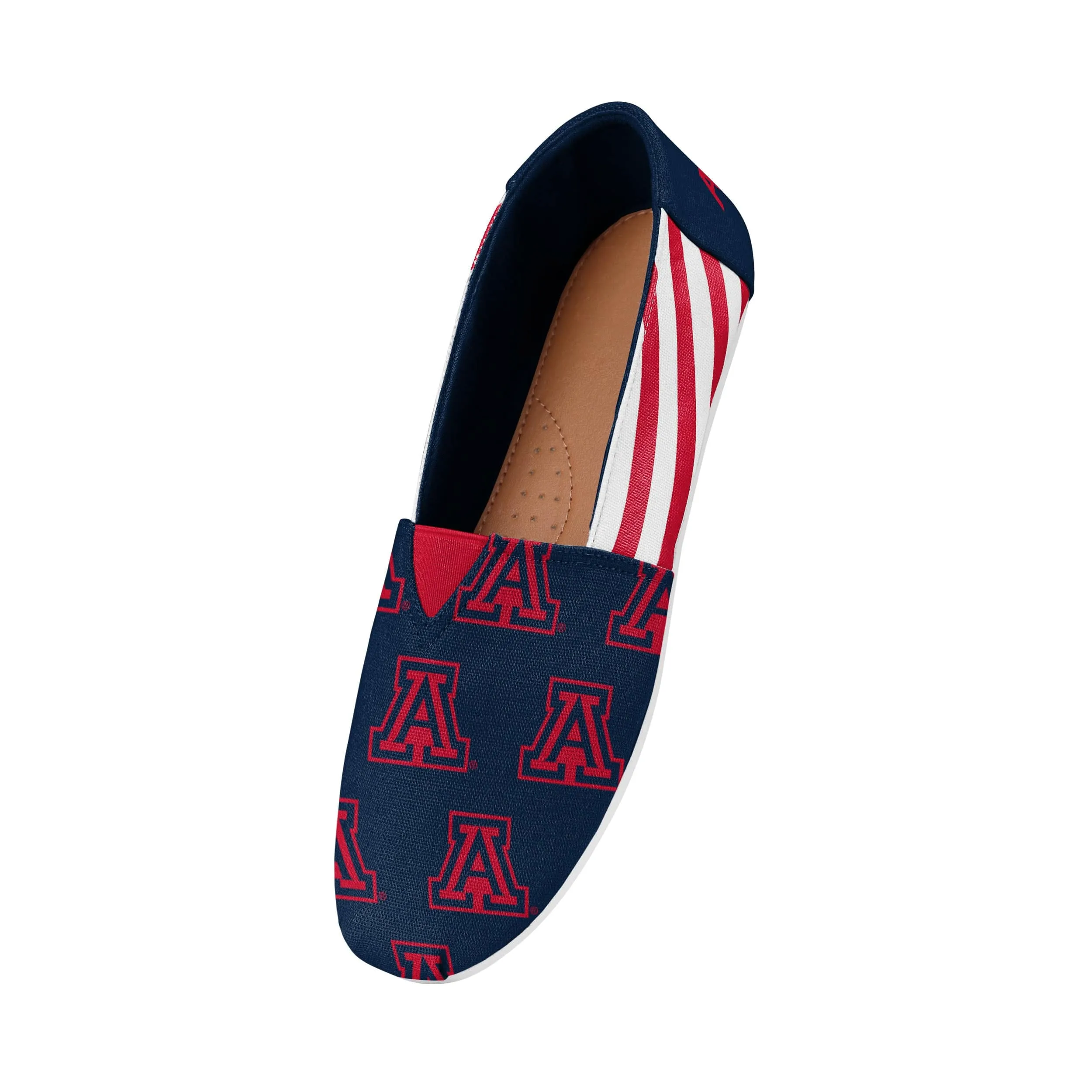 Arizona Wildcats NCAA Womens Stripe Canvas Shoes