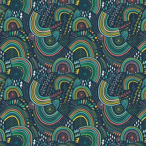 Art Gallery Fabrics - Stormy Rainbows Cotton Jersey