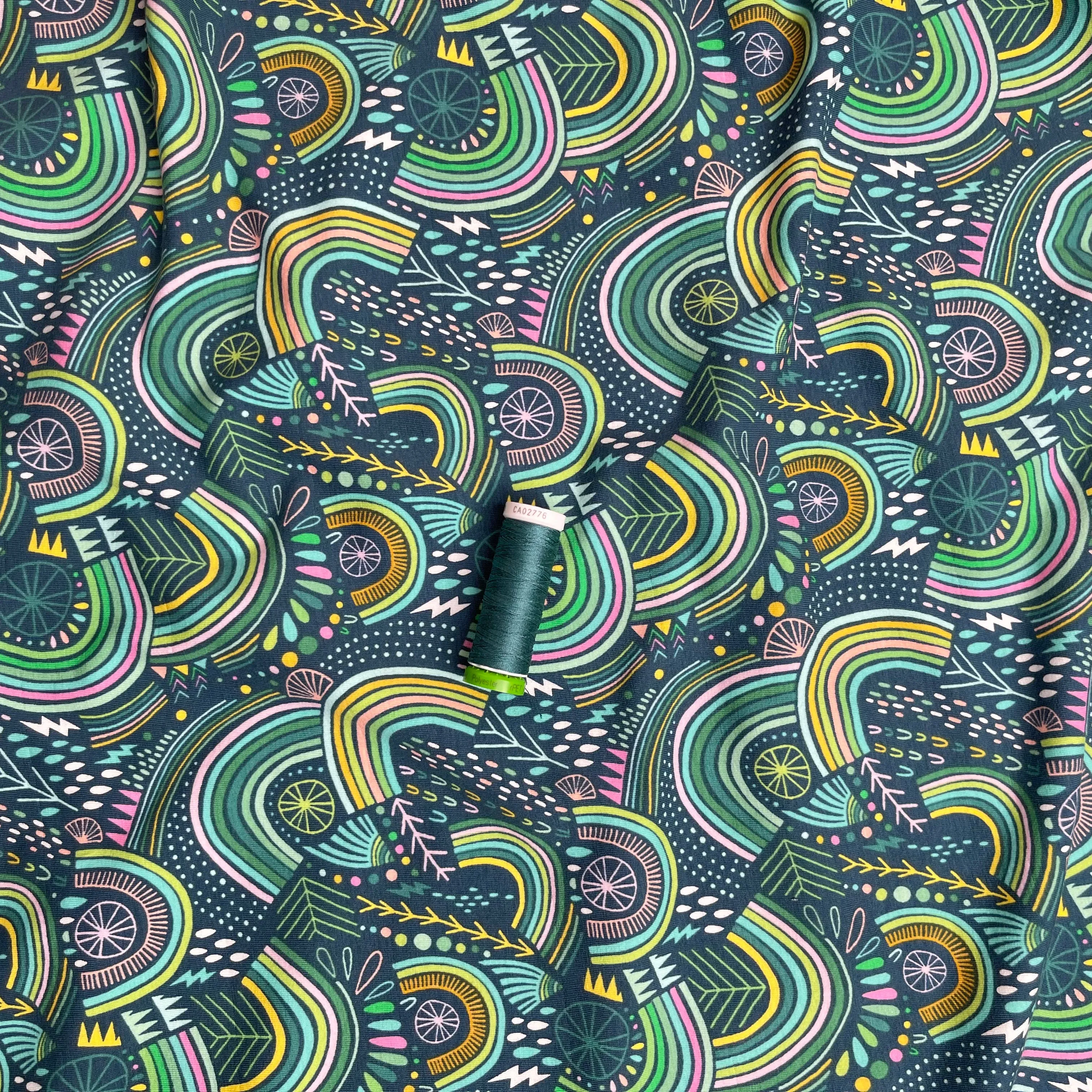 Art Gallery Fabrics - Stormy Rainbows Cotton Jersey