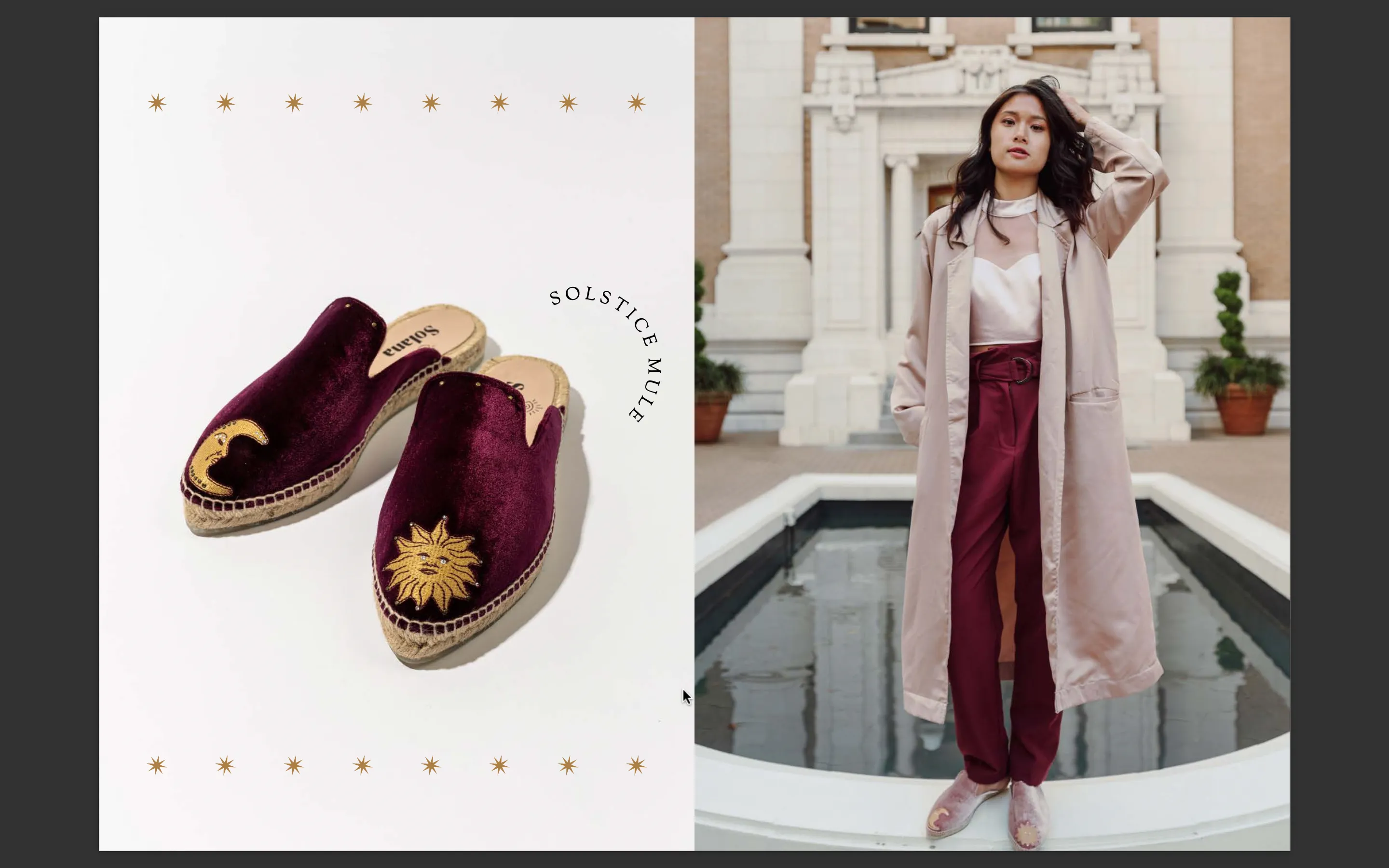 Artisanal Espadrille Mules - Burgundy
