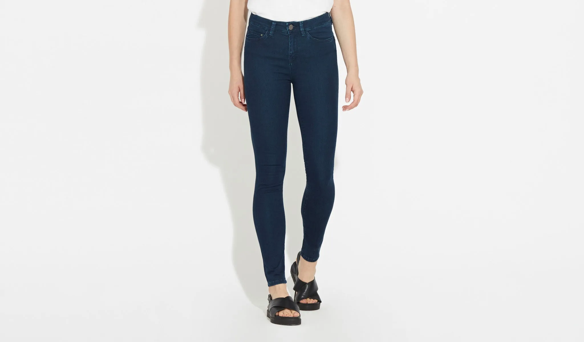 Asa | Mid Rise Skinny - Solid Navy