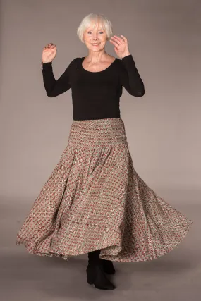 Asman Skirt Hand Block Printed Jersey - Special Offer