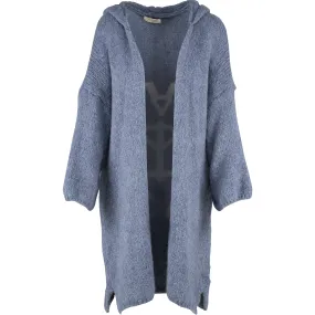 Astrid – Ladies Open-Front Knit Cardigan – Dk. Sky