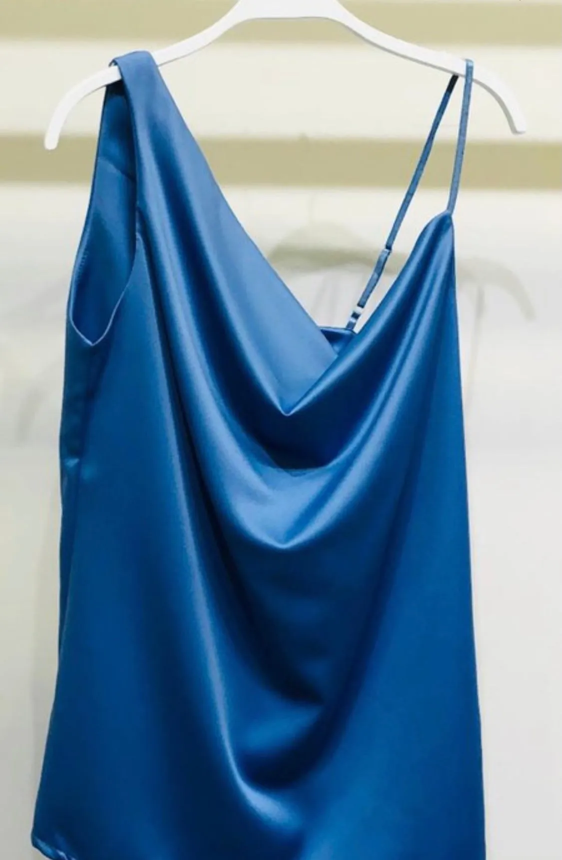 Asymmetrical Cowl Neck Cami Top