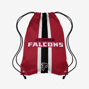 Atlanta Falcons Team Stripe Wordmark Drawstring Backpack