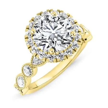 Aubretia - Round Lab Diamond Engagement Ring (IGI Certified)