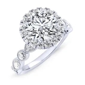 Aubretia - Round Lab Diamond Engagement Ring (IGI Certified)