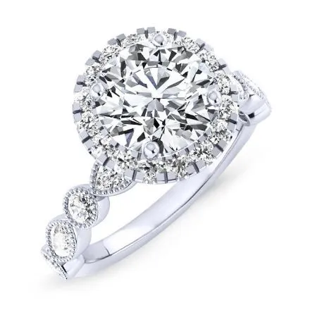 Aubretia - Round Lab Diamond Engagement Ring (IGI Certified)