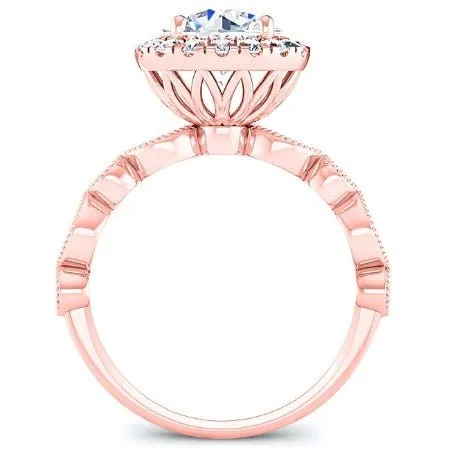 Aubretia - Round Lab Diamond Engagement Ring (IGI Certified)