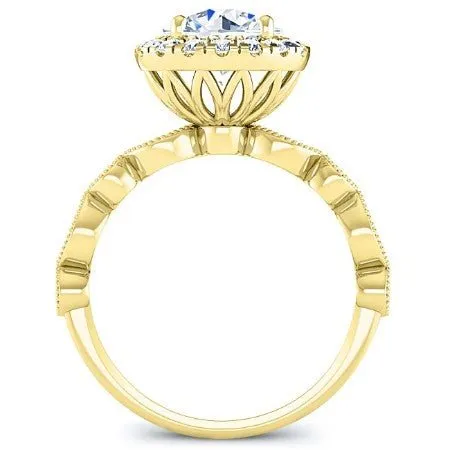 Aubretia - Round Lab Diamond Engagement Ring (IGI Certified)
