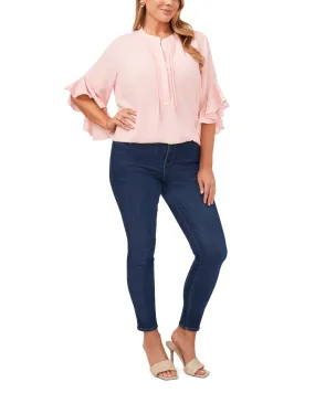 Aubrey Ruffle Sleeve Blouse | FRESH PINK