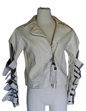Authentic Heavy Duty Leather Bondage Sleeve Jacket