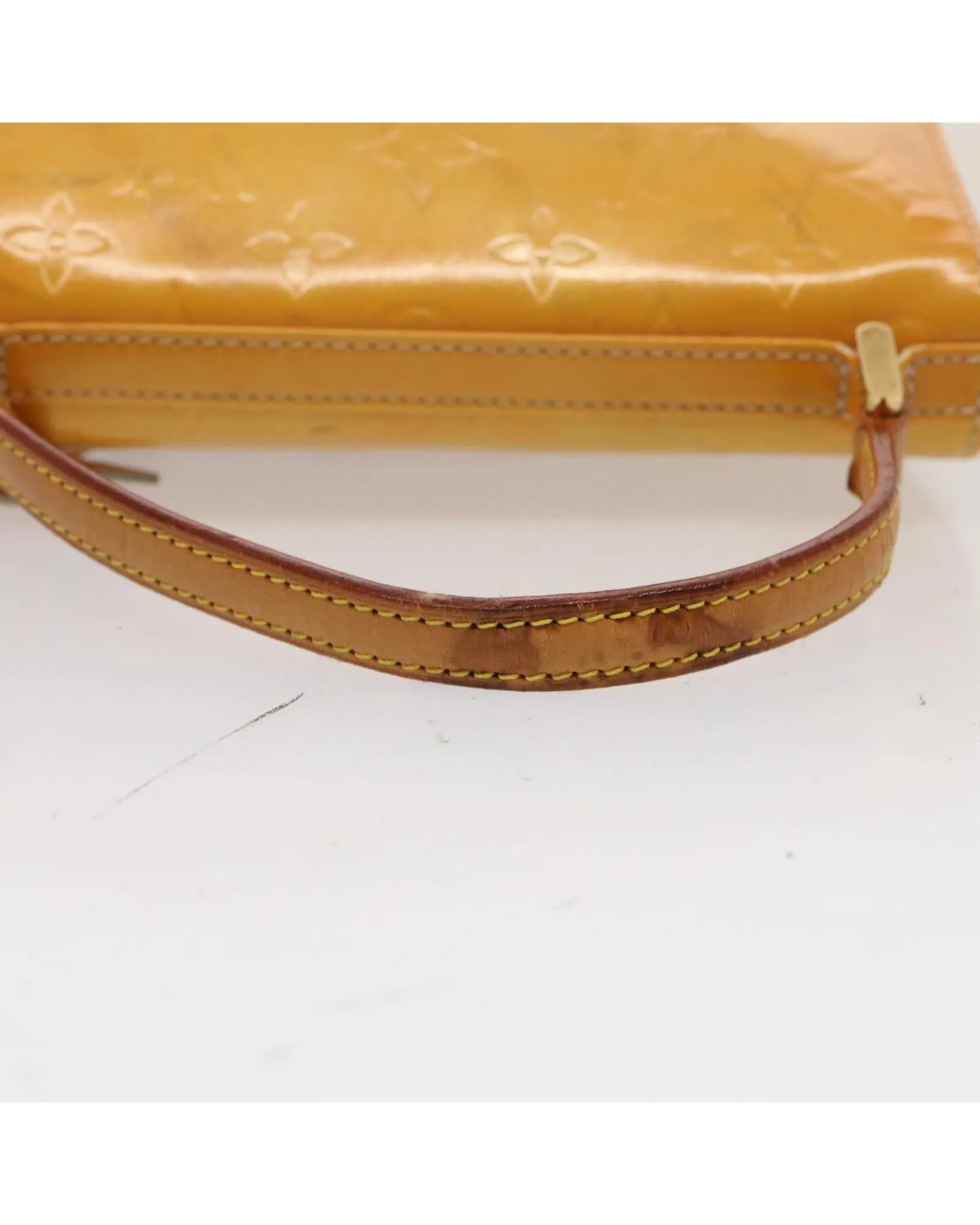 Authentic Louis Vuitton Lockit Handbag Yellow Monogram Empreinte Leather