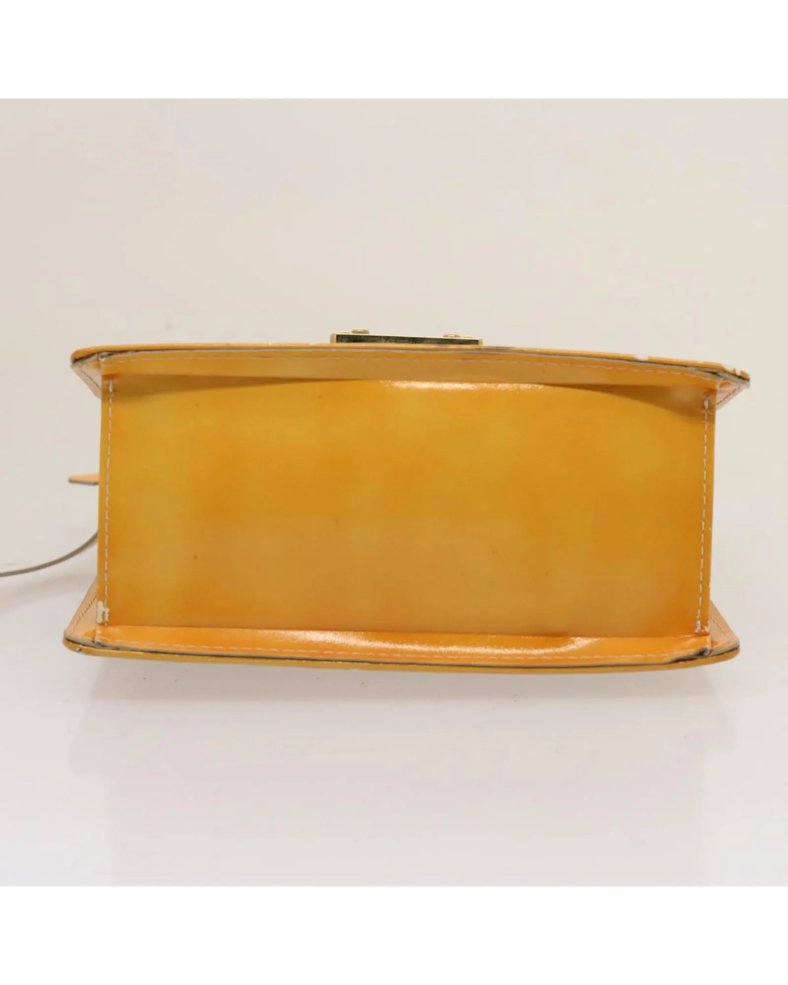 Authentic Louis Vuitton Lockit Handbag Yellow Monogram Empreinte Leather