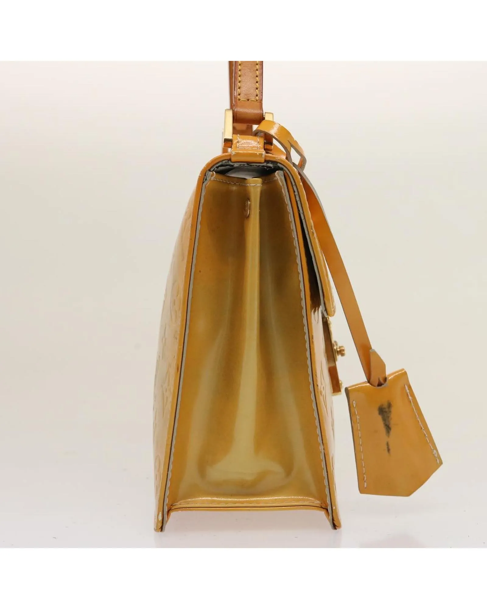 Authentic Louis Vuitton Lockit Handbag Yellow Monogram Empreinte Leather