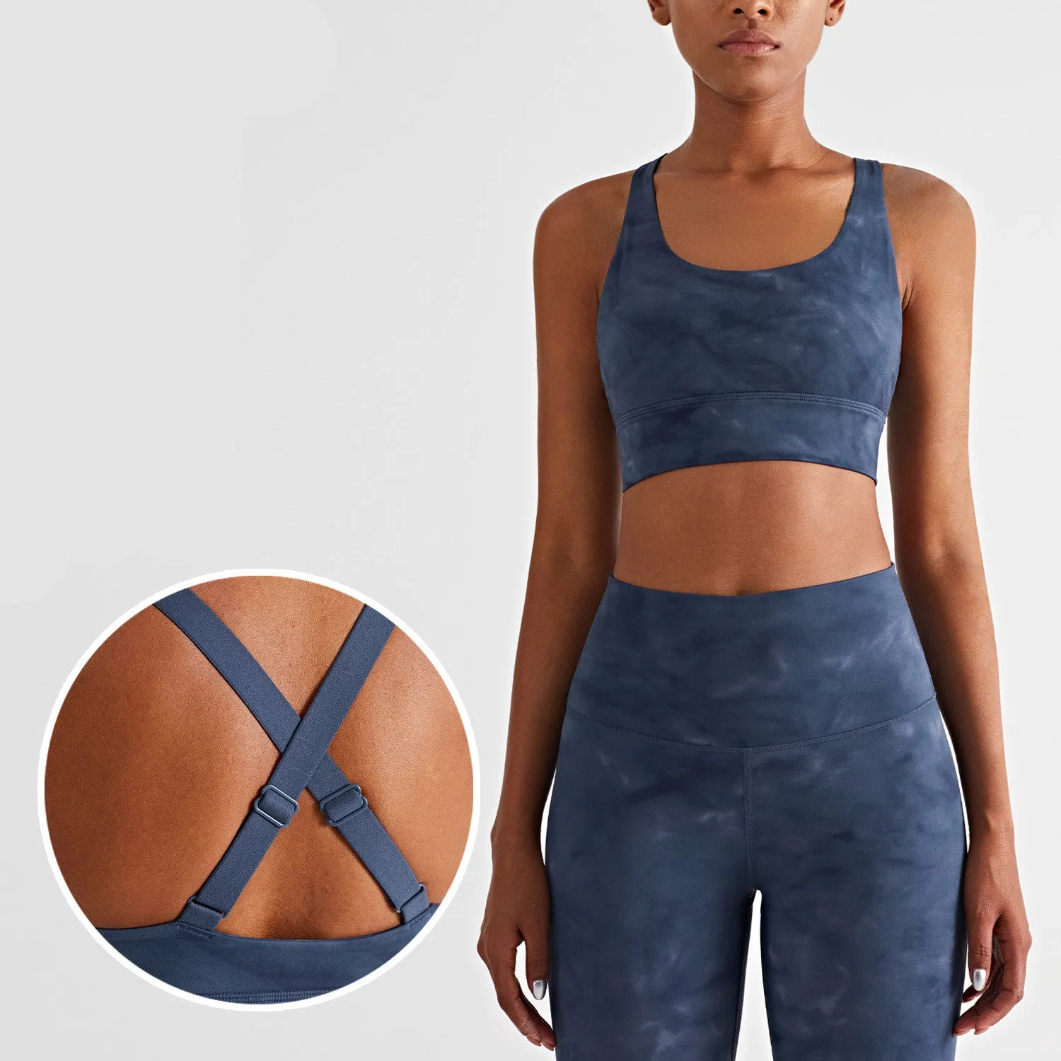 Autumn And Winter Women's Nude Print Tie-dye Yoga Pants