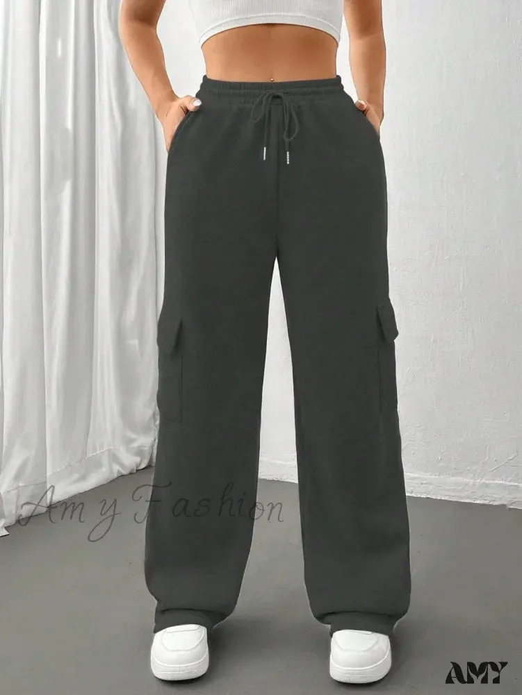 Autumn Winter Fashionable Side Pocket Versatile Sports Pants
