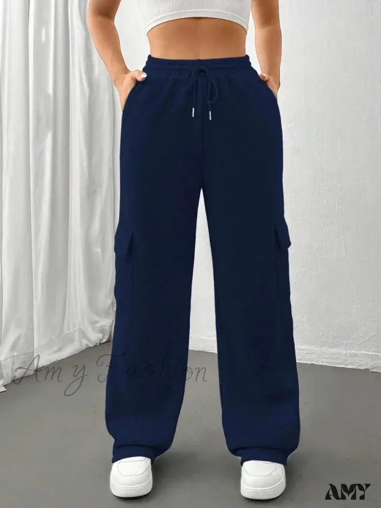 Autumn Winter Fashionable Side Pocket Versatile Sports Pants