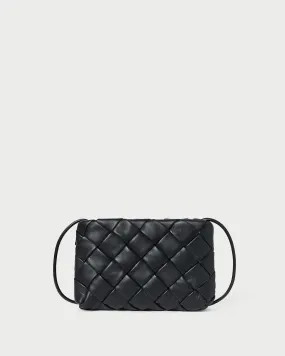 Auzeen Black Woven Shoulder Bag