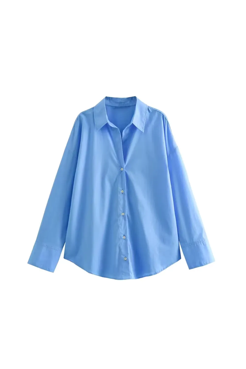 'Ava' Long=sleeved Loose Collared Shirt (6 Colors)