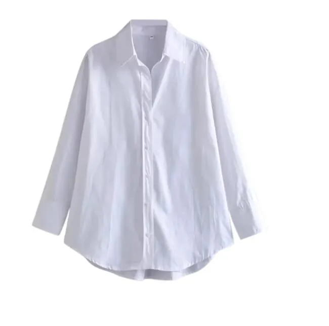 'Ava' Long=sleeved Loose Collared Shirt (6 Colors)