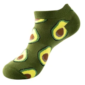 Avocado Pattern Low Cut Socks (One Size) 牛油果圖案船襪 (均碼) HS202285