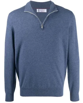 Azzurro Quarter Zip Cashmere Sweater