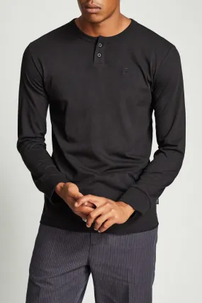 B-Shield L/S Henley - Black