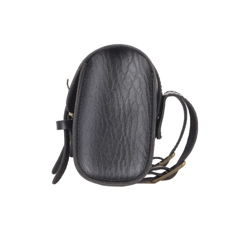 B-SOUL Bicycle Electric Scooter Riding Retro Front Head Bag(Black)