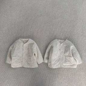 Baby Bella S25 Floral/Carrot Rabbit Printed Quilted Collarless Jacket (6m-3y) - 2 Colors