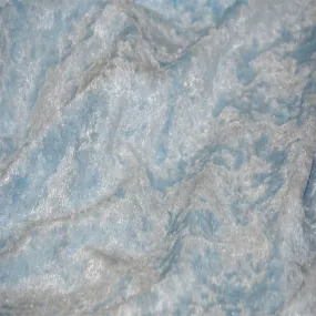 Baby Blue Panne Crush Stretch Velvet Fabric