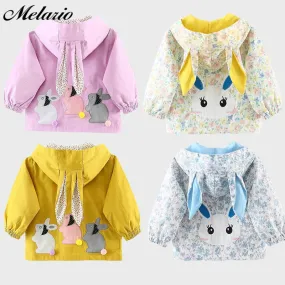Baby Girls Coats 2019 New autumn Three rabbits cute