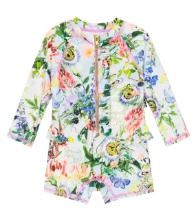 Baby nigella swimsuit with Molo rash guard, multicolor