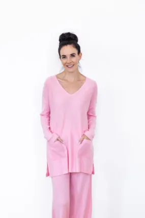 Baby Pink Drawstring Pull-On Pant