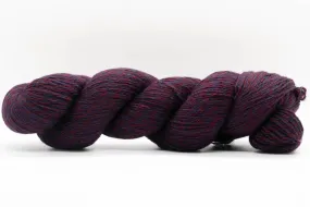 Baby Yak Wool Yarn - Marled Antique Ruby/Mulberry - Fingering