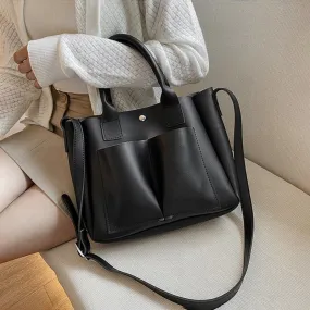 Back to College OLSITTI Double Pocket Small PU Leather Crossbody Bags For Women 2020 Solid color Shoulder Handbags Female Totes Lady Hand Bag