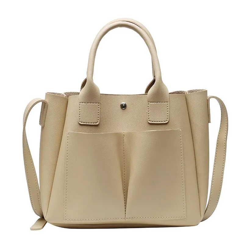 Back to College OLSITTI Double Pocket Small PU Leather Crossbody Bags For Women 2020 Solid color Shoulder Handbags Female Totes Lady Hand Bag