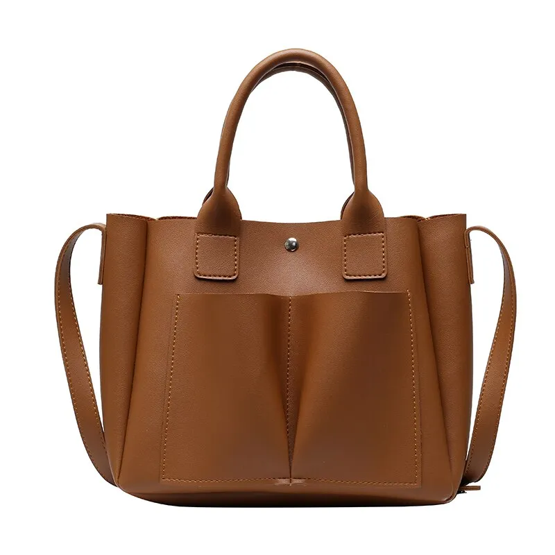 Back to College OLSITTI Double Pocket Small PU Leather Crossbody Bags For Women 2020 Solid color Shoulder Handbags Female Totes Lady Hand Bag