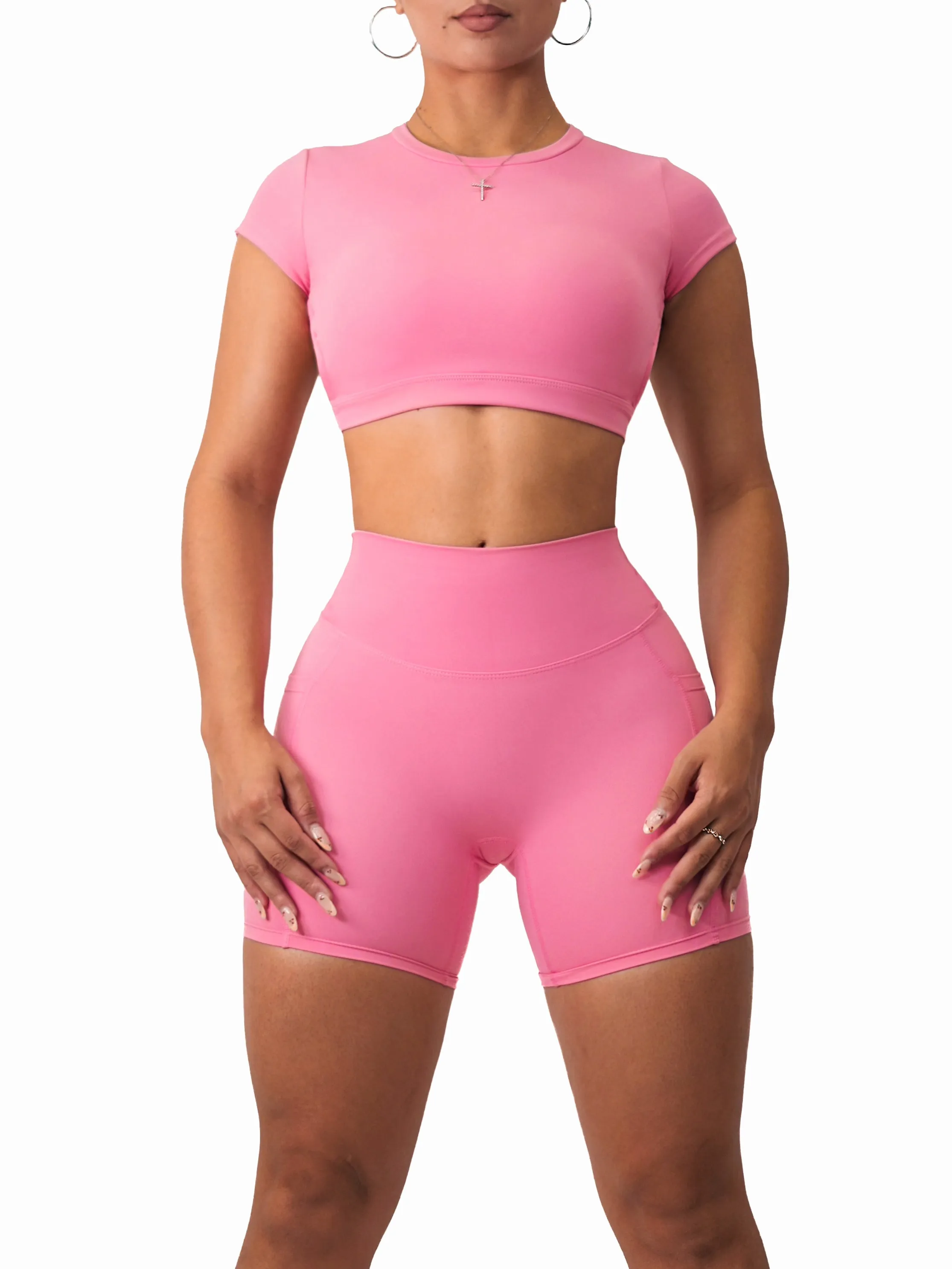 Backless Sports Top (Pink Dream)
