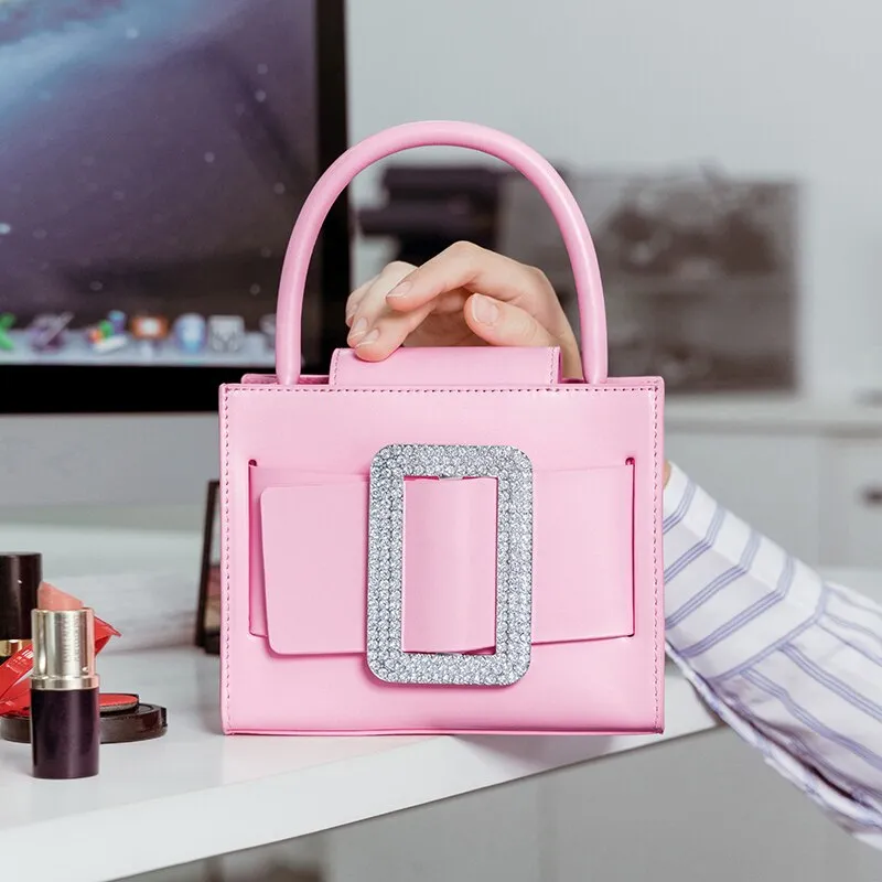 BAFELLI 2021 NEW FASHION HANDBAG SMALL SQUARE BAG MINI MESSENGER BAG DIAMOND SQUARE BUCKLE BAG CASUAL FEMALE MINI PURSE