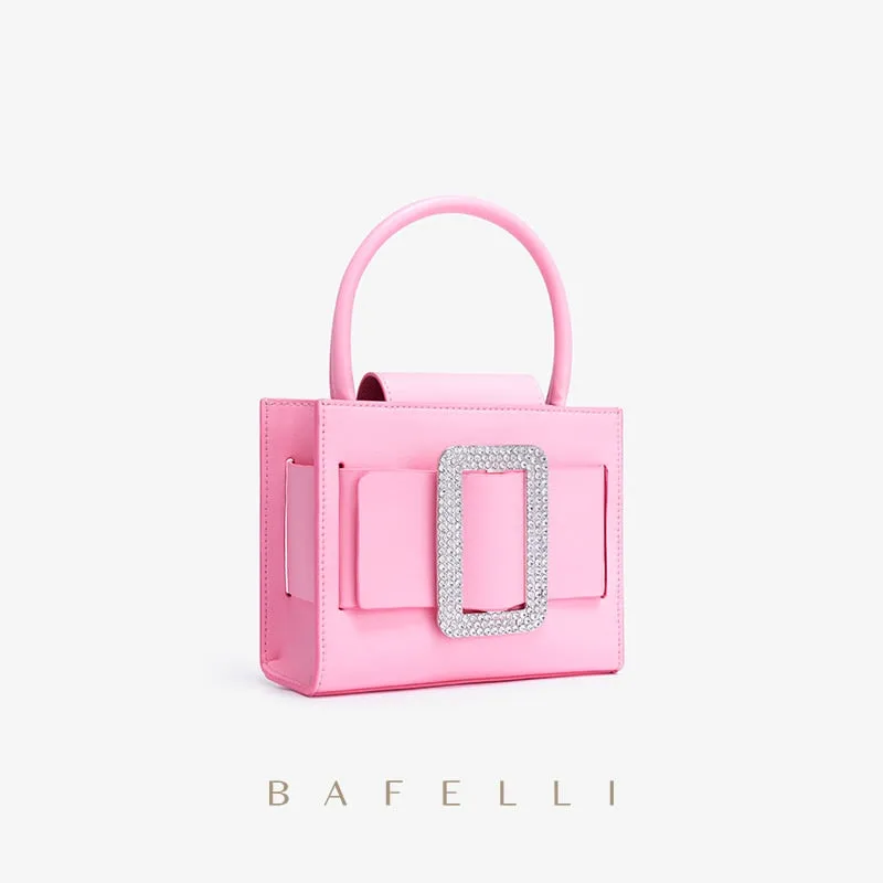 BAFELLI 2021 NEW FASHION HANDBAG SMALL SQUARE BAG MINI MESSENGER BAG DIAMOND SQUARE BUCKLE BAG CASUAL FEMALE MINI PURSE
