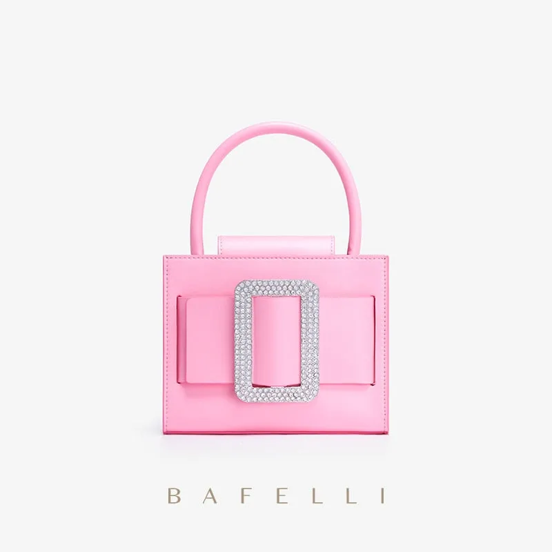 BAFELLI 2021 NEW FASHION HANDBAG SMALL SQUARE BAG MINI MESSENGER BAG DIAMOND SQUARE BUCKLE BAG CASUAL FEMALE MINI PURSE