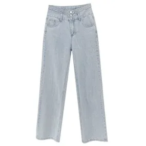 Baggy Women's High Waist Straight Loose Jeans