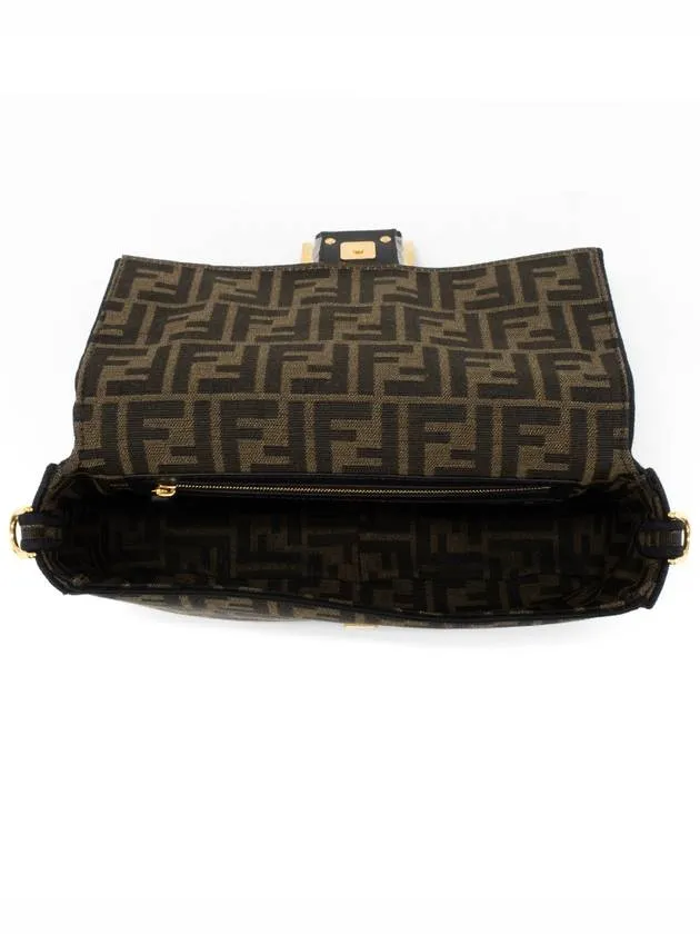 Baguette FF Jacquard Shoulder Bag Brown