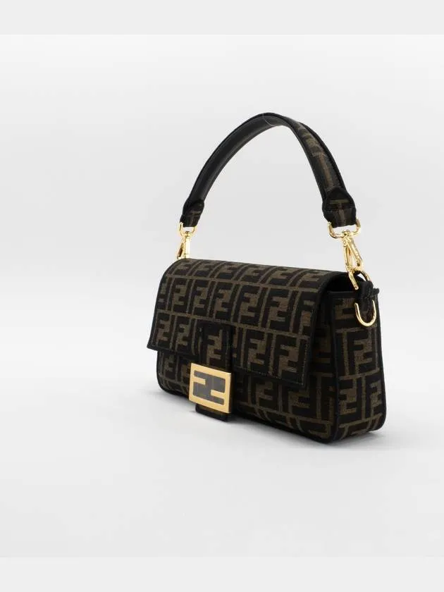 Baguette FF Jacquard Shoulder Bag Brown