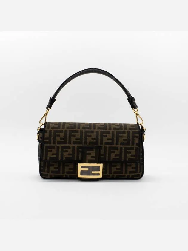 Baguette FF Jacquard Shoulder Bag Brown