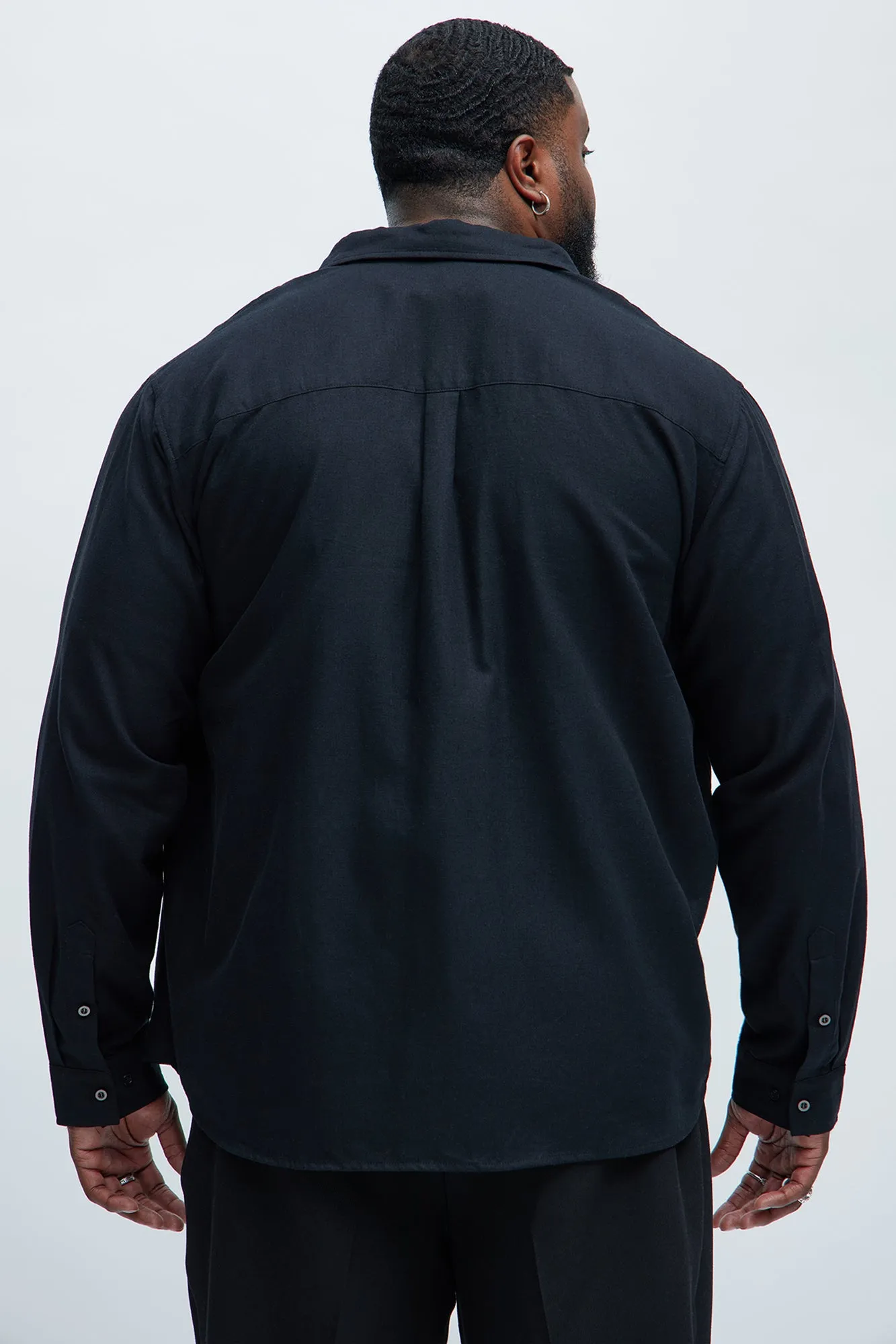 Bahamas Linen Long Sleeve Shirt - Black