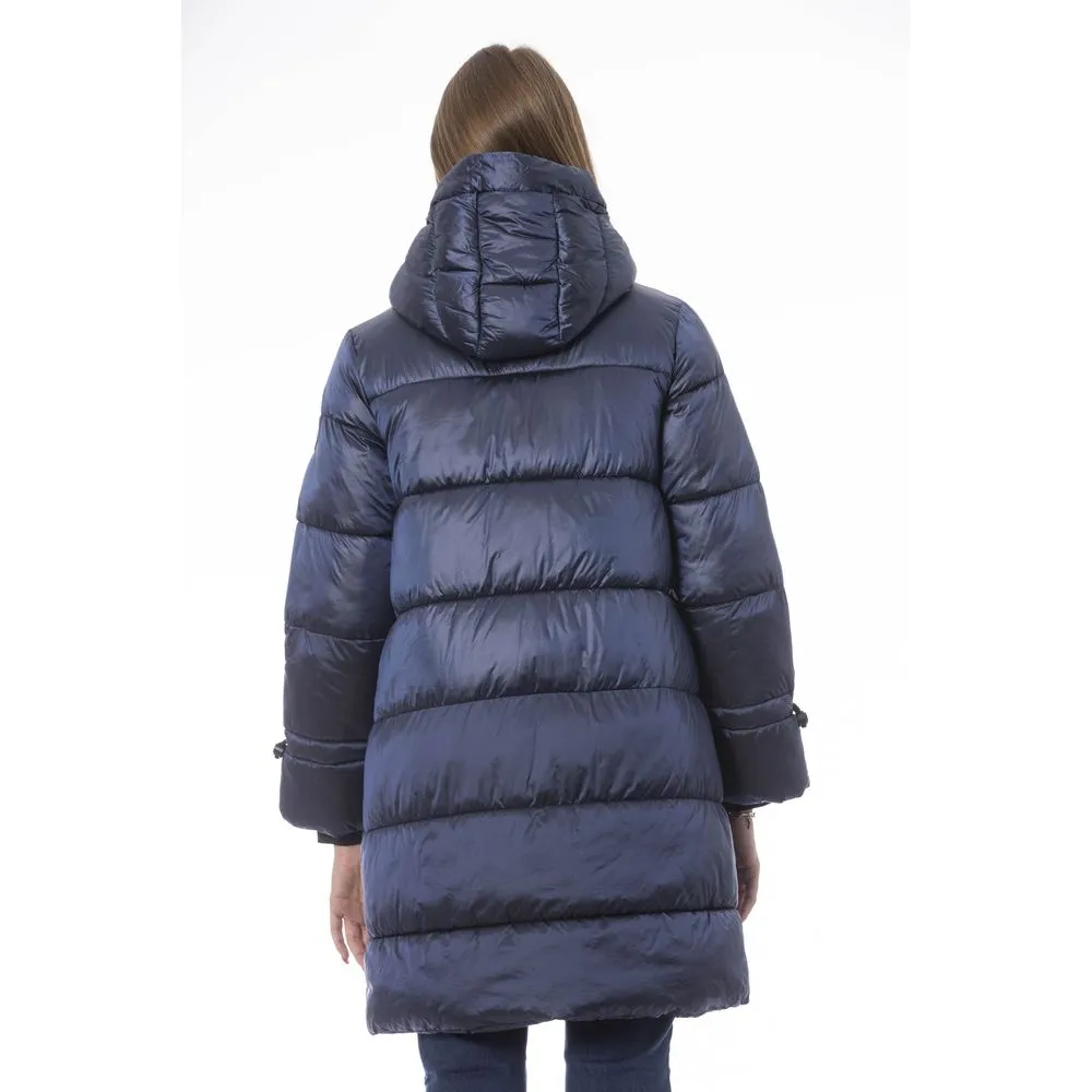 Baldinini Trend Light Blue Nylon Jackets & Coat