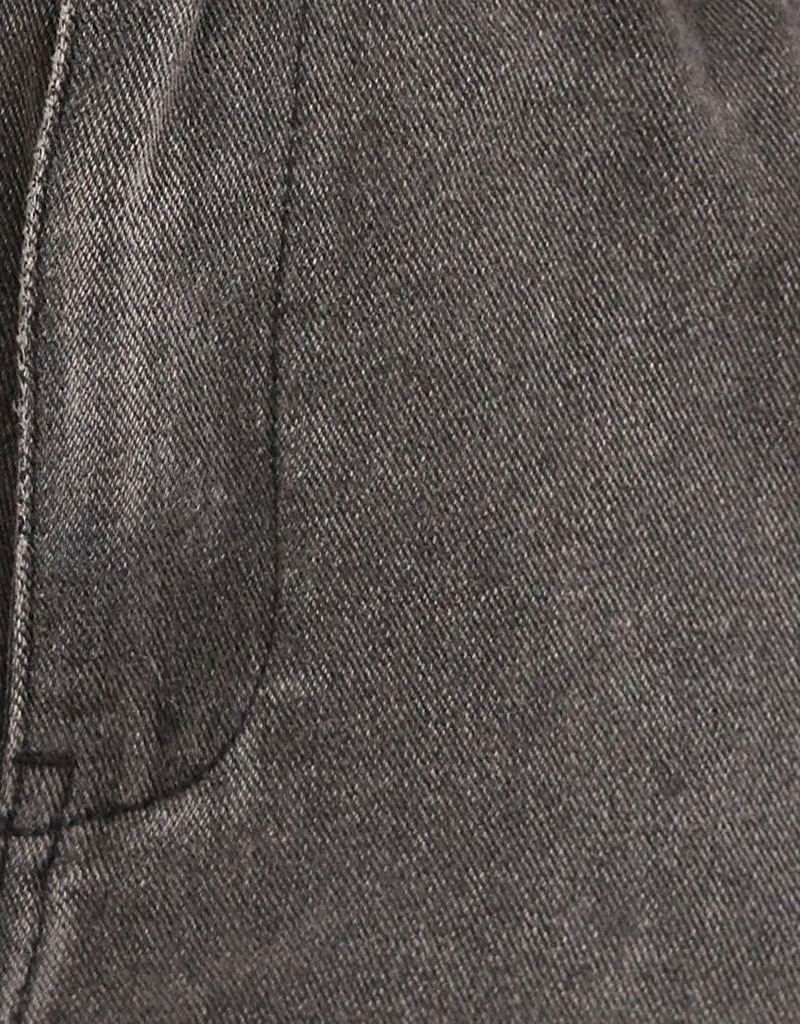 Balloon Elastic Waist Denim Pants